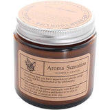 Lumanare Parfumata, Vivimall, Model Borcan Maro, Aroma de Frezie si Pere, din Ceara Vegetala, 6 x 6.5 x 6.5 cm, Maro - vivimall.ro