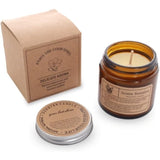 Lumanare Parfumata, Vivimall, Model Borcan Maro, Aroma de Frezie si Pere, din Ceara Vegetala, 6 x 6.5 x 6.5 cm, Maro - vivimall.ro