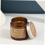 Lumanare Parfumata, Vivimall, Model Borcan Maro, Aroma de Sare de Mare, din Ceara Vegetala, 6 x 6.5 x 6.5 cm, Maro - vivimall.ro