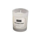 Lumanare Parfumata, Vivimall, Model Borcan Translucid, 6.2 x 5.2 cm, Aroma de Frezie si Pere, Alb - vivimall.ro