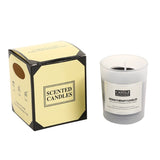 Lumanare Parfumata, Vivimall, Model Borcan Translucid, 6.2 x 5.2 cm, Aroma de Lemn de Santal, Negru - vivimall.ro