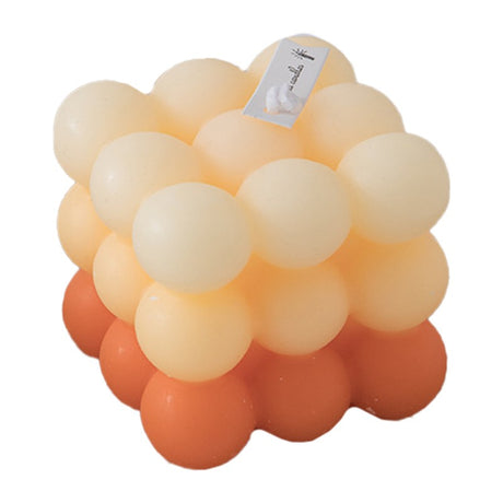 Lumanare Parfumata, Din Ceara De Soia, Gradient In 3 Culori Pale, Aroma De Portocale, Orange - vivimall.ro