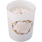 Lumanare Parfumata, Vivimall, Model Pahar Alb Mat, Aroma de Ceai Verde si Floare de Portocal, din Ceara de Soia, 6.2 x 5.2 cm, Alb