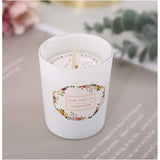 Lumanare Parfumata, Vivimall, Model Pahar Alb Mat, Aroma de Ceai Verde si Floare de Portocal, din Ceara de Soia, 6.2 x 5.2 cm, Alb