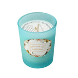 Lumanare Parfumata, Flippy, Model Pahar Albastru, Aroma de Lime si Busuioc, din Ceara de Soia, 6.2 x 5.2 cm, Albastru