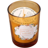 Lumanare Parfumata, Vivimall, Model Pahar Maro, Aroma de Rodie si Crin, din Ceara de Soia, 6.2 x 5.2 cm, Maro - vivimall.ro