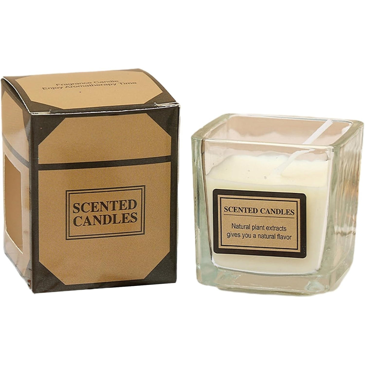 Lumanare Parfumata, Model Pahar, Cu Ulei Esential, Aroma De Iasomie, Alb
