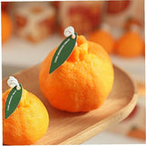 Lumanare Parfumata, Vivimall, Model Portocala Mica, Ardere 10h, 140 g, 7 x 7 cm, Parfum de Portocala, Portocaliu - vivimall.ro