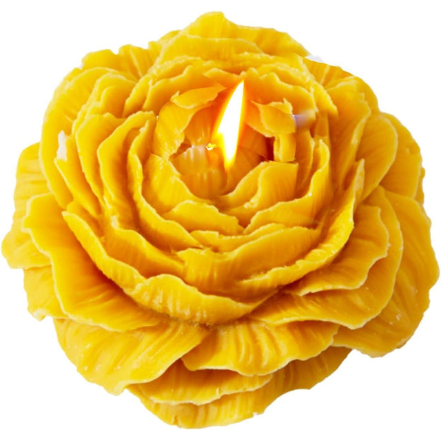 Lumanare Parfumata, Vivimall, Model Trandafir, Ardere 10h, 70 g, 7.5 x 3.5 cm, Parfum de Citrice, Portocaliu - vivimall.ro