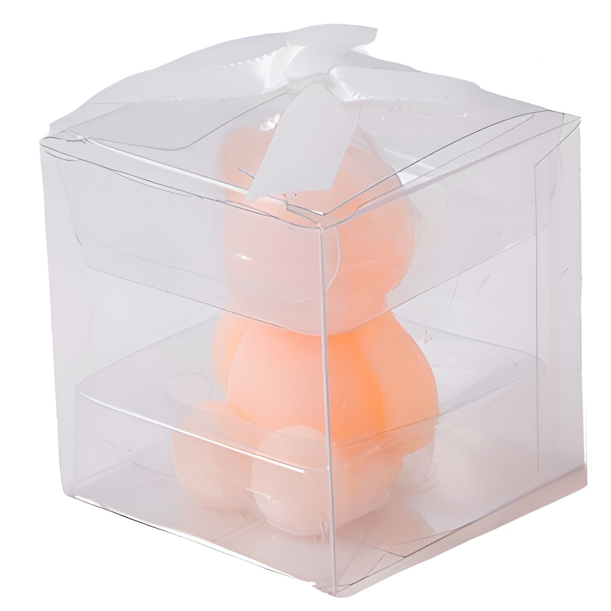 Lumanare Parfumata, Vivimall, Model Ursulet, Portocalie, Aroma de Piersica, 5.5x3.6x4 cm - vivimall.ro