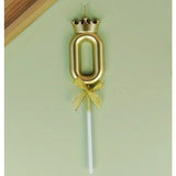 Lumanare Pentru Tort Cifra 0, Gold, Party - vivimall.ro