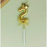Lumanare Pentru Tort Cifra 2, Gold, Party - vivimall.ro
