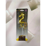 Lumanare Pentru Tort Cifra 2, Gold, Party - vivimall.ro