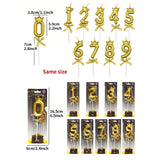 Lumanare pentru Tort Cifra 5, Model Coroana, Gold, Vivimall, Party - vivimall.ro