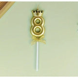 Lumanare Pentru Tort Cifra 8, Gold, Party - vivimall.ro