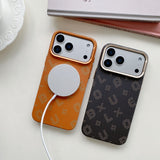 Carcasa Magentica, Vivimall, din Fibra de Carbon, pentru iPhone 15 Pro, Portocaliu - vivimall.ro