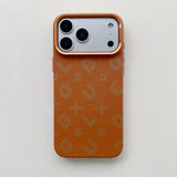 Carcasa Magentica, Vivimall, din Fibra de Carbon, pentru iPhone 15 Pro, Portocaliu - vivimall.ro