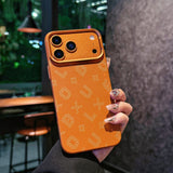 Carcasa Magentica, Vivimall, din Fibra de Carbon, pentru iPhone 15, Portocaliu - vivimall.ro
