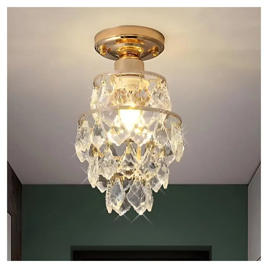 Lustra Ezzelin Cristal, 1*E27, Metal - vivimall.ro