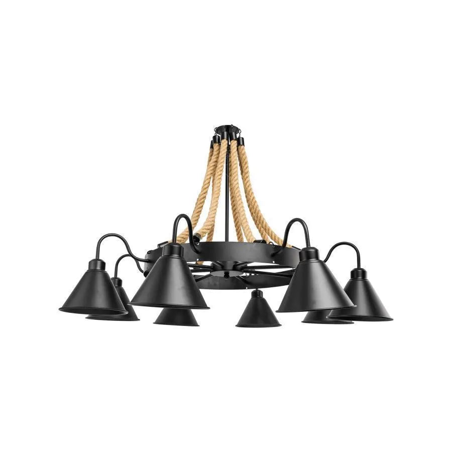 Lustra Indiana, 8*E27, Metal Si Franghie - vivimall.ro
