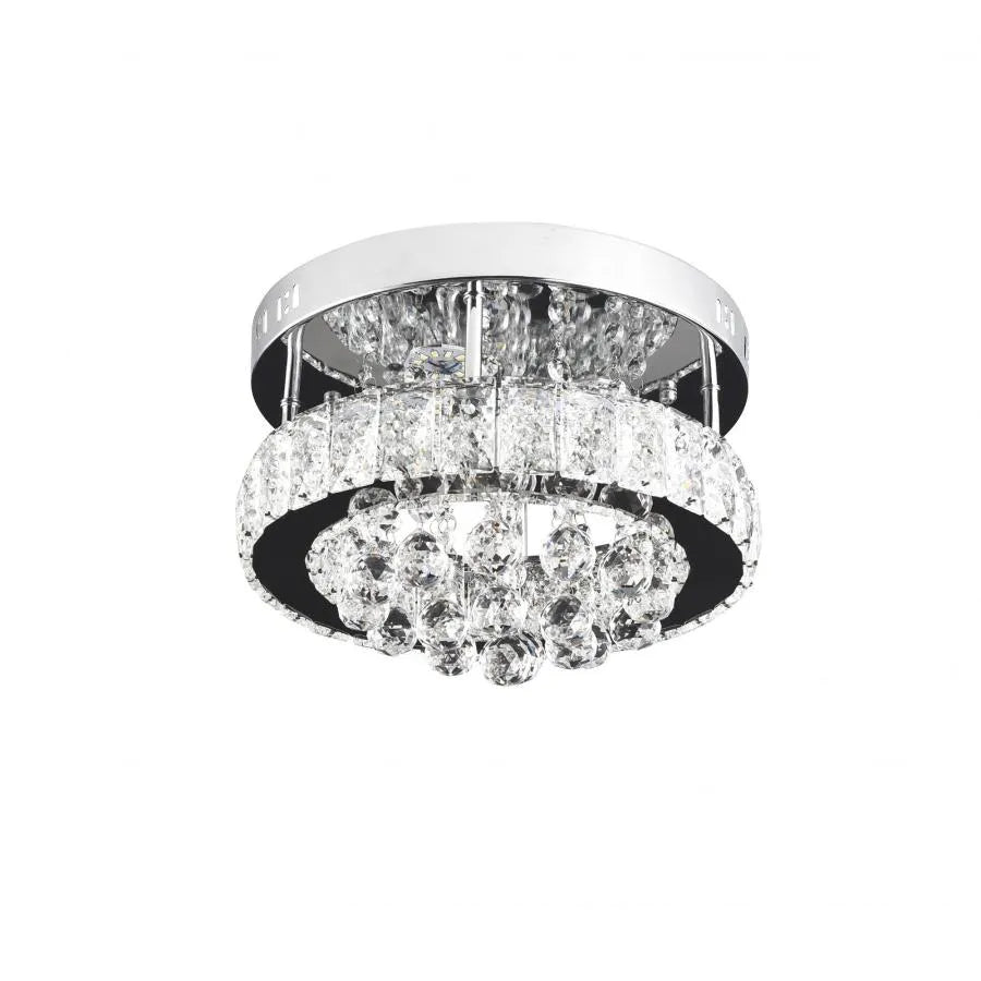 Lustra Led Cu Cristal Abel, Diametru 47Cm, Lumina Rece/Calda/Neutra - vivimall.ro