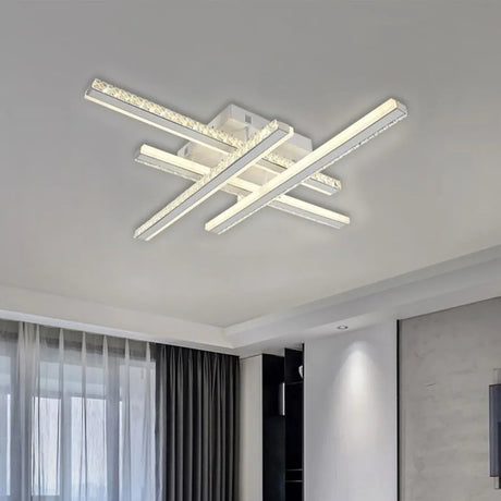 Lustra Led Cu Telecomanda Abigaia, 4 Elemente, Liniara, Lumina Rece/Calda/Neutra, Dimabila - vivimall.ro