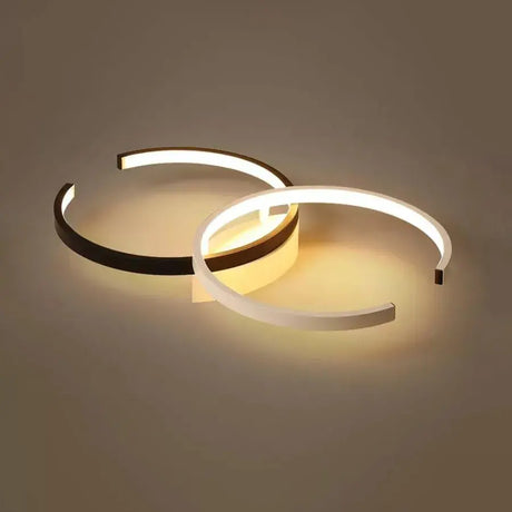 Lustra Led Cu Telecomanda Vector Semiarc, 2 Elemente, Lumina Rece/Calda/Neutra, Dimabila - vivimall.ro