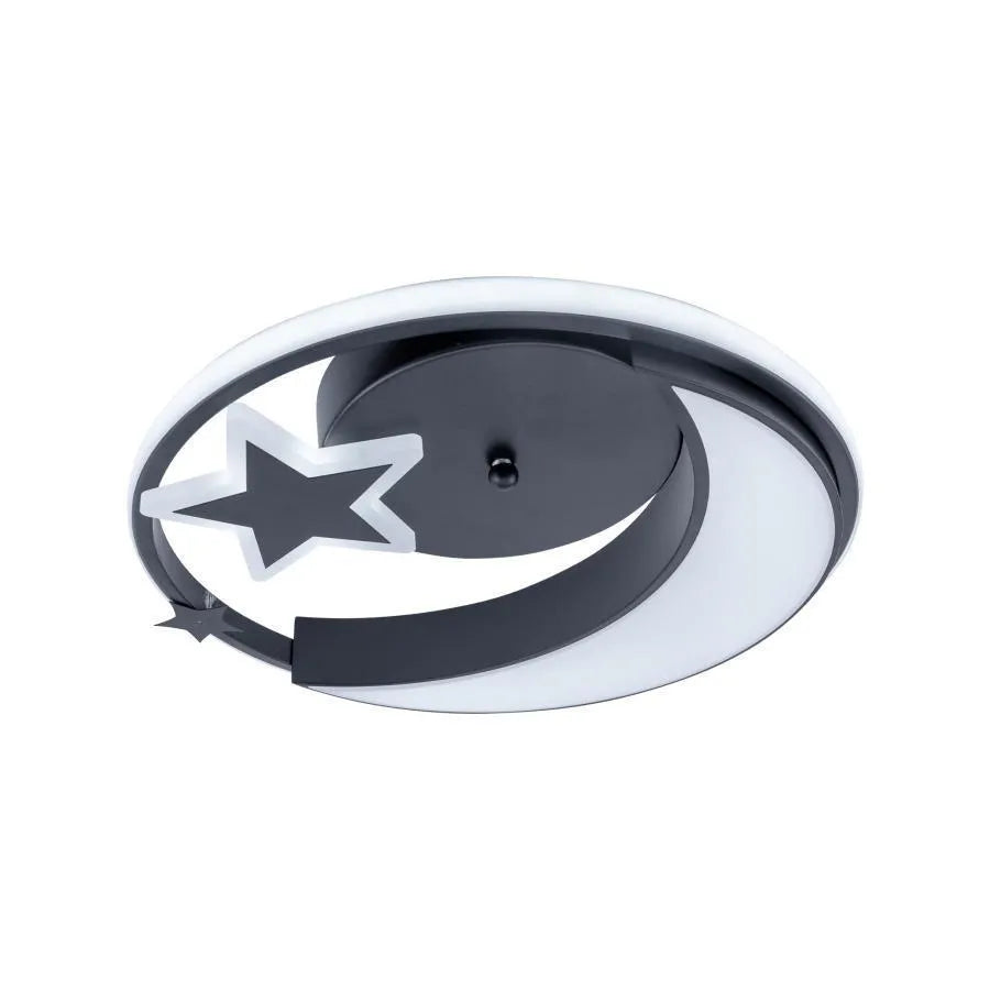 Lustra Led Cu Telecomanda Alyona, Luna Si Stea, Lumina Rece/Calda/Neutra, Dimabila - vivimall.ro