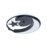 Lustra Led Cu Telecomanda Alyona, Luna Si Stea, Lumina Rece/Calda/Neutra, Dimabila - vivimall.ro