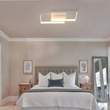 Lustra Led Cu Telecomanda Landyn, 2 Patrate, Lumina Rece/Calda/Neutra, Dimabila - vivimall.ro