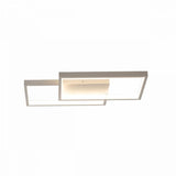 Lustra Led Cu Telecomanda Landyn, 2 Patrate, Lumina Rece/Calda/Neutra, Dimabila - vivimall.ro