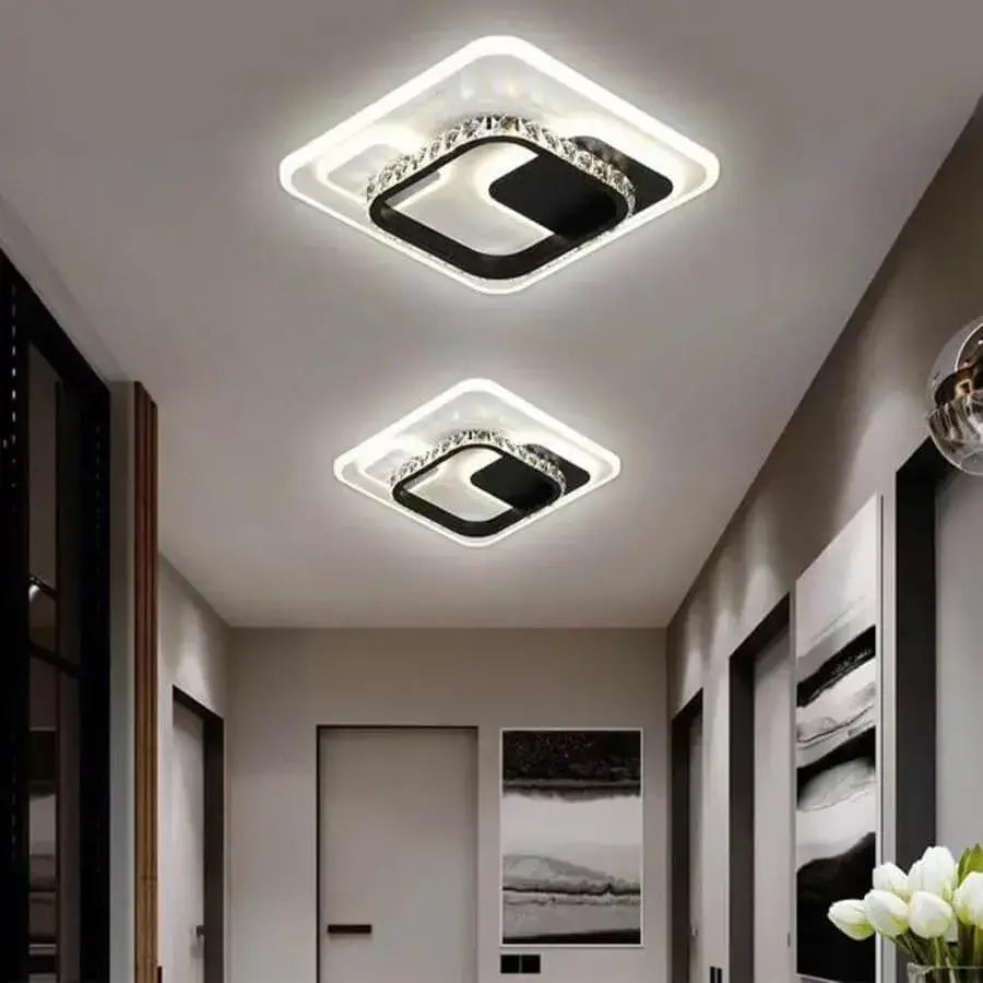 Lustra Led Cu Cristal Ariella, Patrata, Lumina Rece/Calda/Neutra - vivimall.ro
