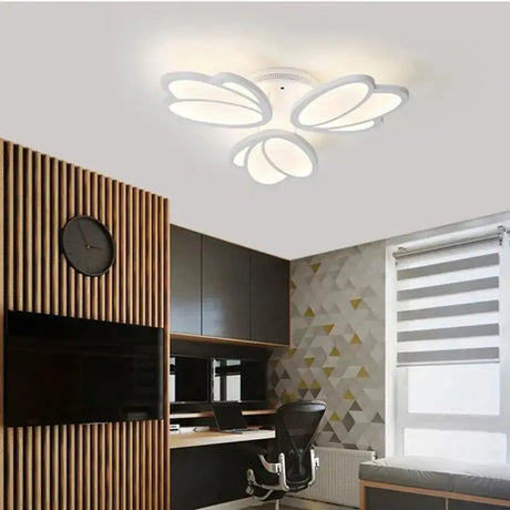 Lustra Led Cu Telecomanda Tulip, 3 Petale, Lumina Rece/Calda/Neutra, Dimabila - vivimall.ro