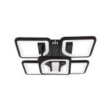 Lustra Led Cu Telecomanda Zoe, 5 Patrate, Lumina Rece/Calda/Neutra, Dimabila - vivimall.ro