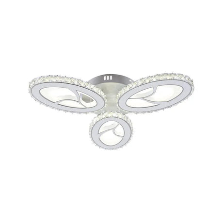 Lustra Led Cu Telecomanda Si Cristal Caprice, Lumina Rece/Calda/Neutra, Dimabila - vivimall.ro