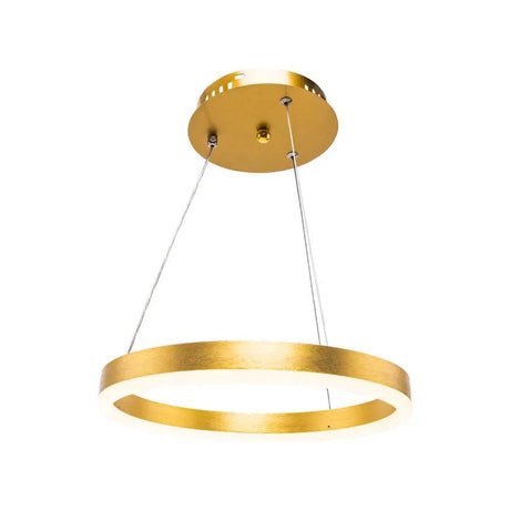 Lustra Led Suspendata Cu Telecomanda Azariah, 1 Cerc, Lumina Rece/Calda/Neutra, Dimabila, Lucios - vivimall.ro