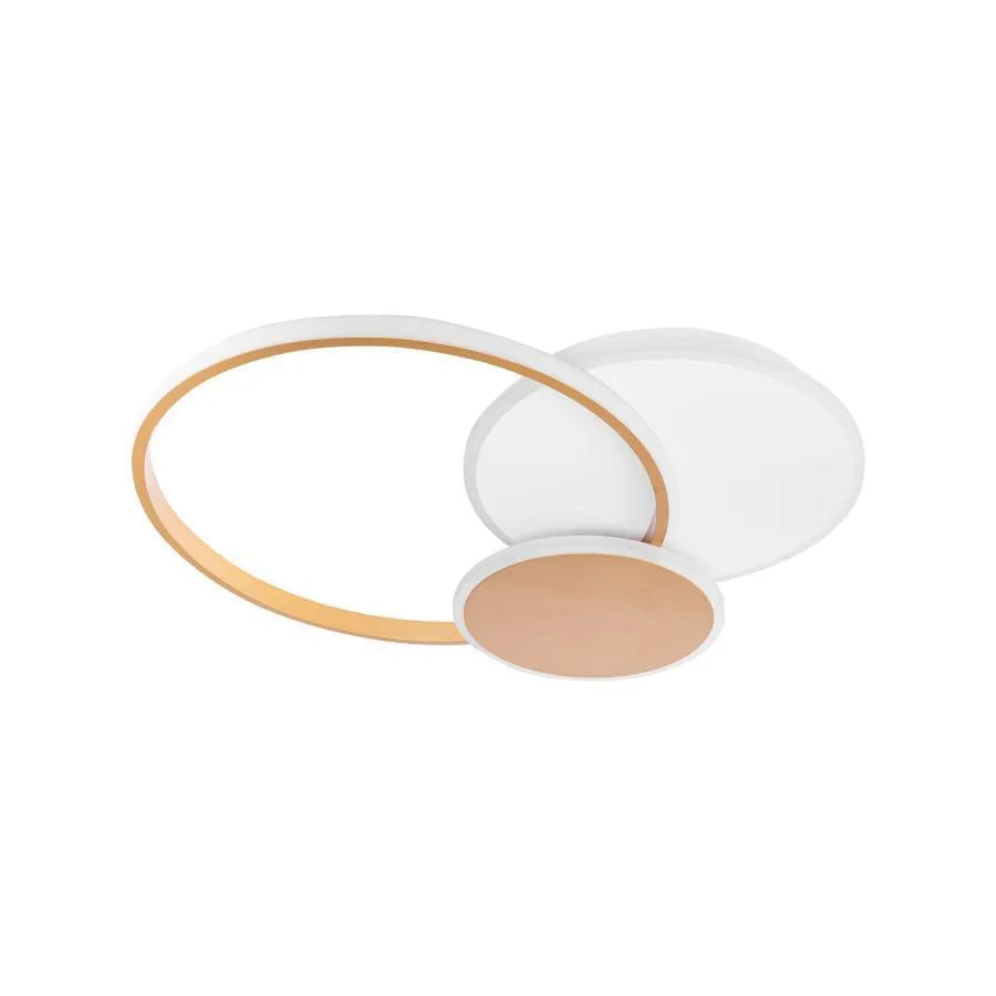 Lustra Led Cu Telecomanda Killian, 3 Cercuri, Lumina Rece/Calda/Neutra, Dimabila - vivimall.ro