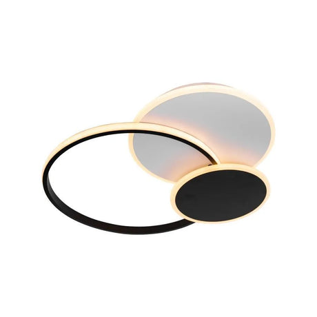 Lustra Led Cu Telecomanda Killian, 3 Cercuri, Lumina Rece/Calda/Neutra, Dimabila - vivimall.ro