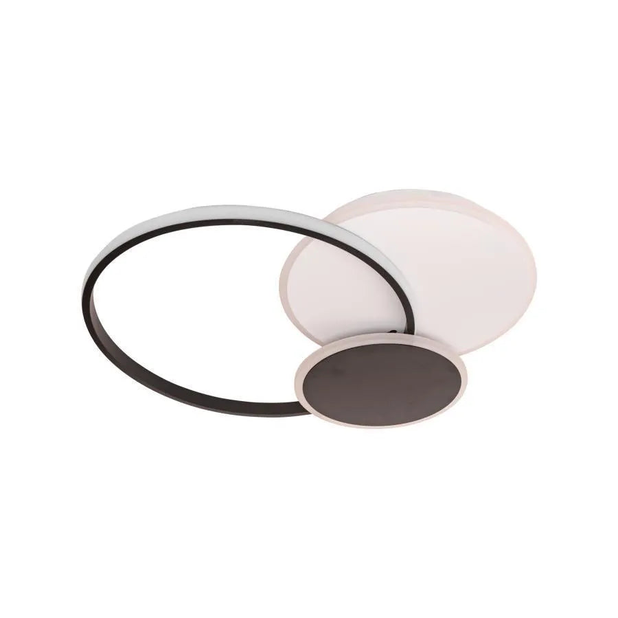 Lustra Led Cu Telecomanda Killian, 3 Cercuri, Lumina Rece/Calda/Neutra, Dimabila - vivimall.ro