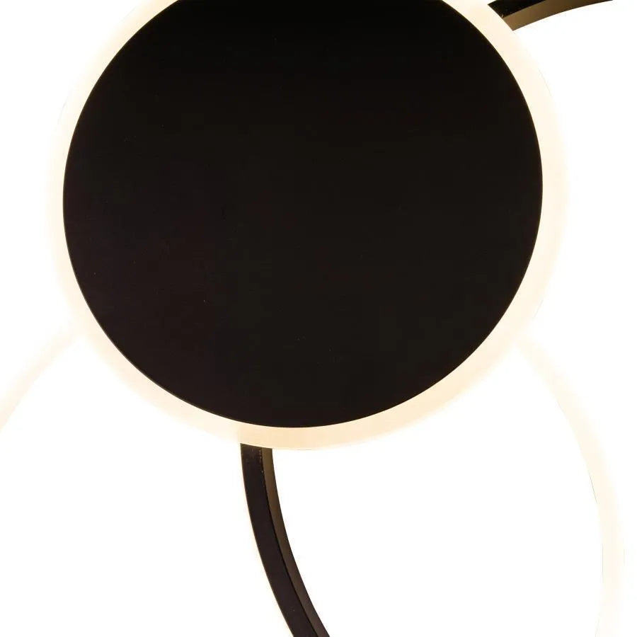 Lustra Led Cu Telecomanda Killian, 3 Cercuri, Lumina Rece/Calda/Neutra, Dimabila - vivimall.ro