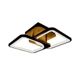 Lustra Led Cu Telecomanda Zoe, 2 Patrate, Lumina Rece/Calda/Neutra, Dimabila - vivimall.ro
