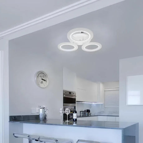 Lustra Led Mara, 3 Cercuri, Lumina Neutra - vivimall.ro