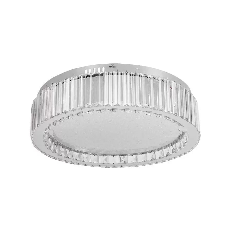 Lustra Led Cu Telecomanda Si Cristal Madox, Lumina Rece/Calda/Neutra, Dimabila - vivimall.ro