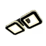 Lustra Led Cristal Quadris, 2 Patrate, Lumina Rece/Calda/Neutra, Dimabila - vivimall.ro