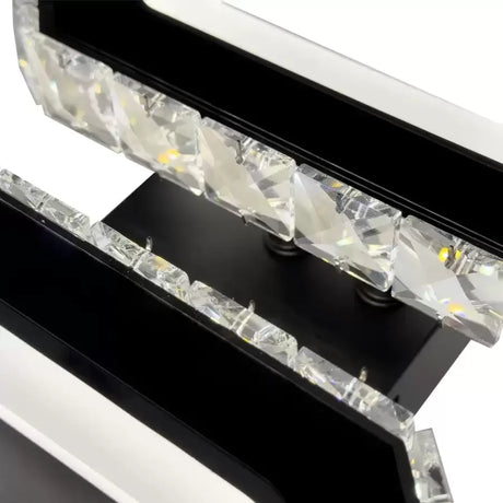 Lustra Led Cristal Quadris, 2 Patrate, Lumina Rece/Calda/Neutra, Dimabila - vivimall.ro