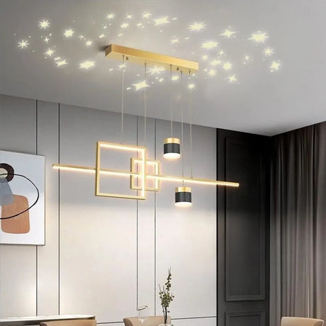 Lustra Led Suspendata Cu Telecomanda Denisse, Lumina Rece/Calda/Neutra, Dimabila - vivimall.ro