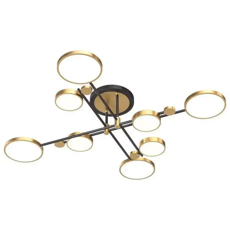 Lustra Led Cu Telecomanda Grupces, 8 Elemente, Lumina Rece/Calda/Neutra, Dimabila - vivimall.ro