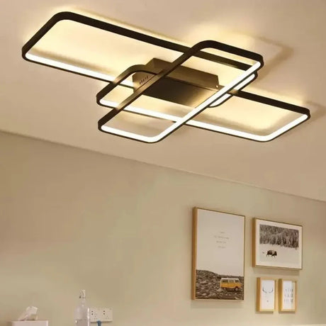 Lustra Led Cu Telecomanda Axis, 3 Elemente, Lumina Rece/Calda/Neutra, Dimabila - vivimall.ro