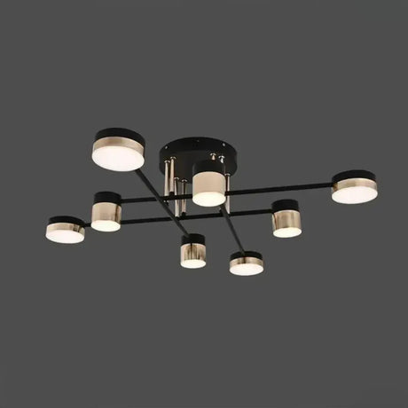 Lustra Led Cu Telecomanda Jayson, 8 Elemente, Lumina Rece/Calda/Neutra, Dimabila - vivimall.ro