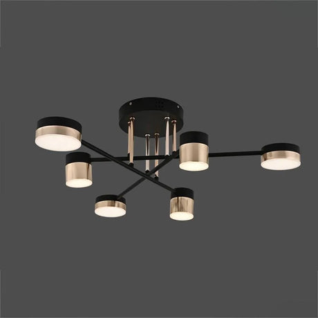 Lustra Led Cu Telecomanda Jayson, 6 Elemente, Lumina Rece/Calda/Neutra, Dimabila - vivimall.ro
